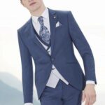Costume de mariage bleu marine 3 pièces Roberto Vicentti — Wind's Mariages Rivery
