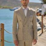 Z- Figari - costume homme beige, marron