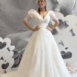Robe longue blanche face