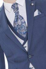 Costume de mariage bleu marine 3 pièces, Roberto Vicentti – Image 2