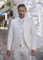 Costume de mariage col officier 3 pièces, Cadix – Image 4